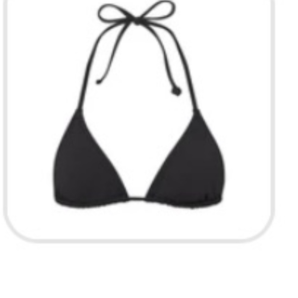 Skims Black Triangle Bikini Top